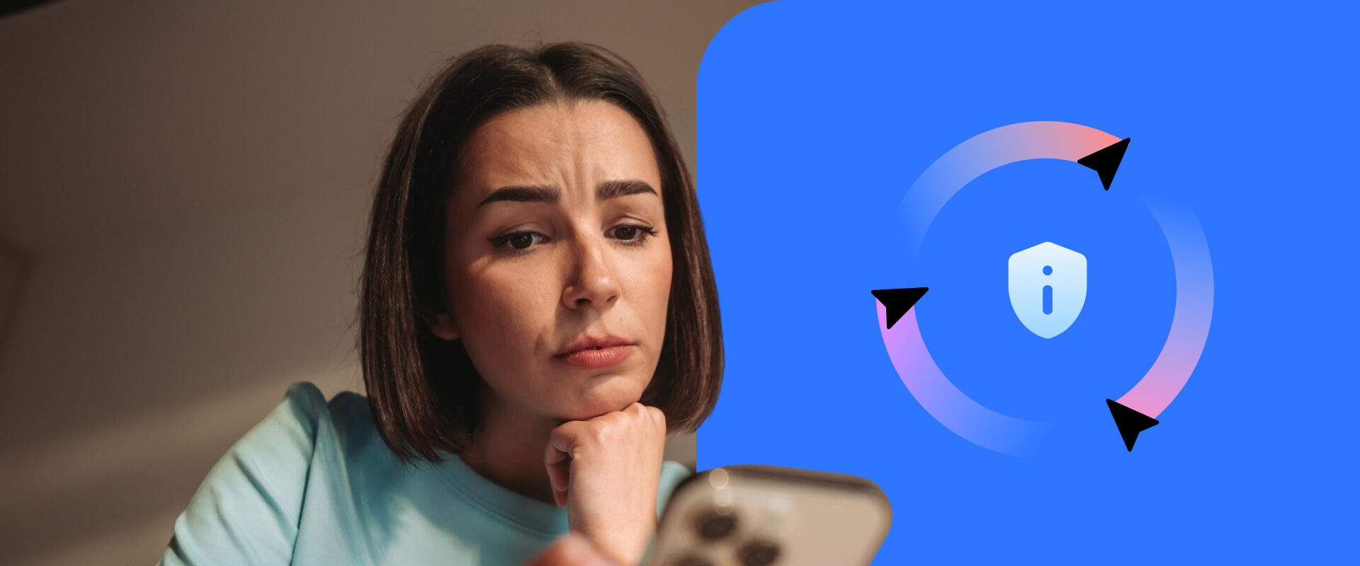 a woman looking at a phone