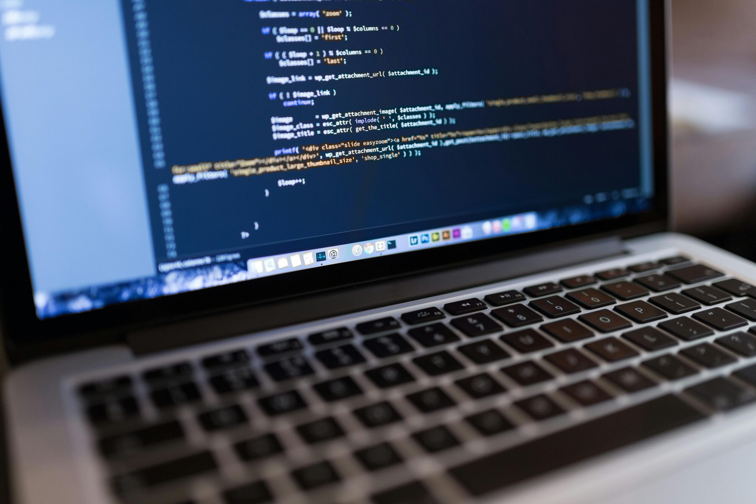 a computer screen with code on it